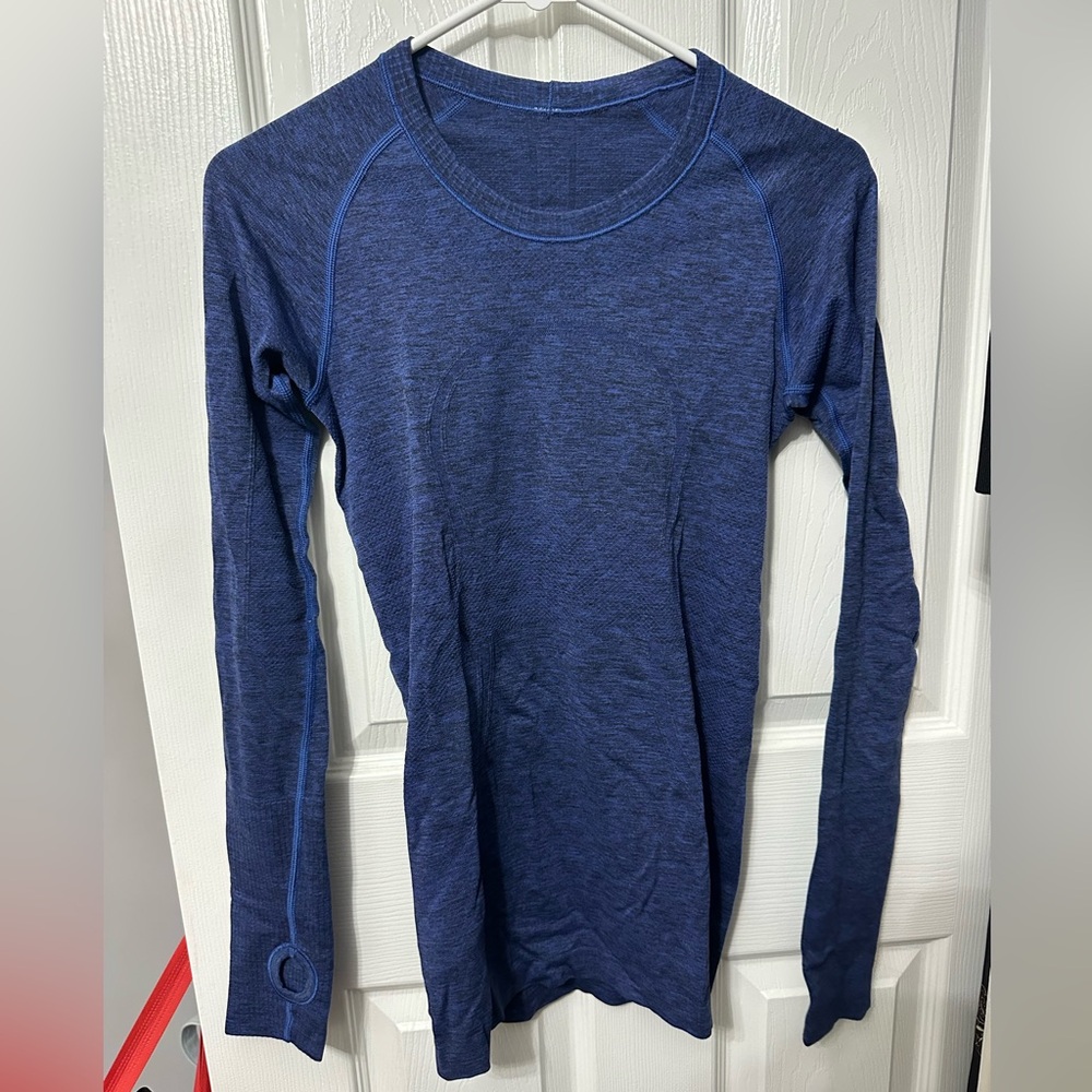 Lululemon Swiftly Tech Blue Long Sleeve Top Size 4